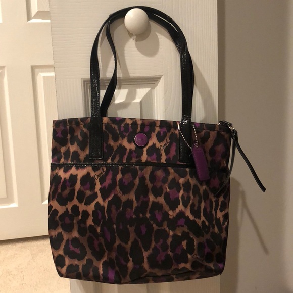 Coach Handbags - Coach Leopard Print Purse